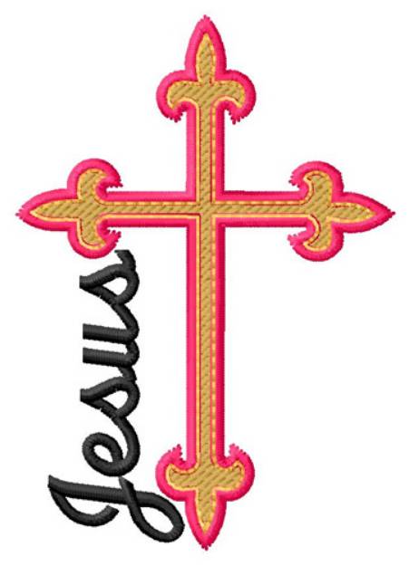 Picture of Jesus And Cross Machine Embroidery Design