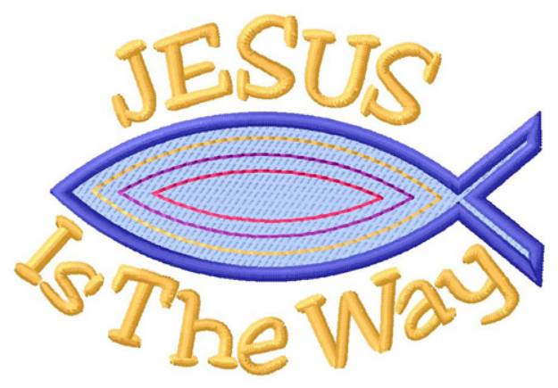 Picture of Jesus Is The Way Machine Embroidery Design