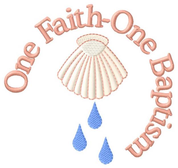 Picture of One Faith Shell Machine Embroidery Design
