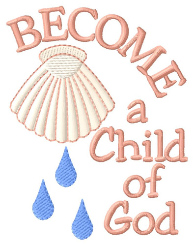 Child Of God Shell Machine Embroidery Design