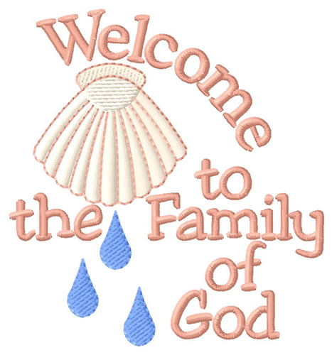 Family Of God Shell Machine Embroidery Design