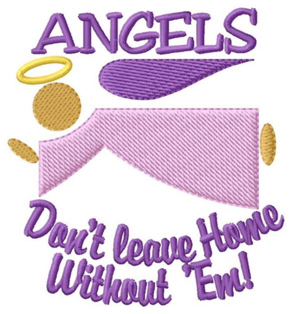 Picture of Angels Dont Leave Machine Embroidery Design