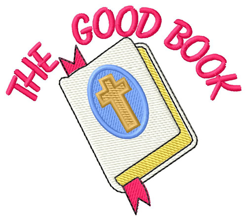 Good Book Bible Machine Embroidery Design