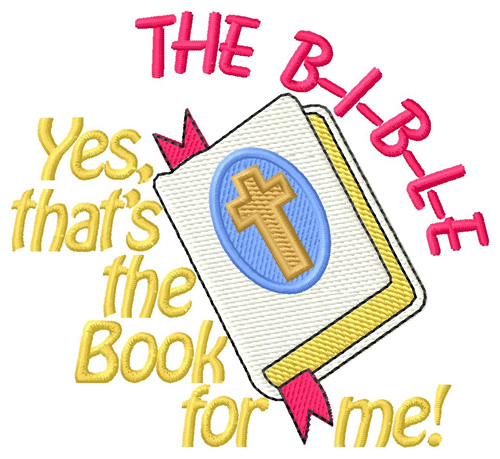 Bible Book For Me Machine Embroidery Design
