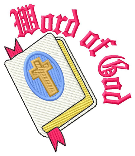 Word Of God Bible Machine Embroidery Design