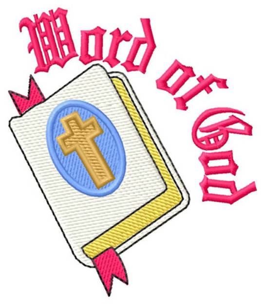 Picture of Word Of God Bible Machine Embroidery Design