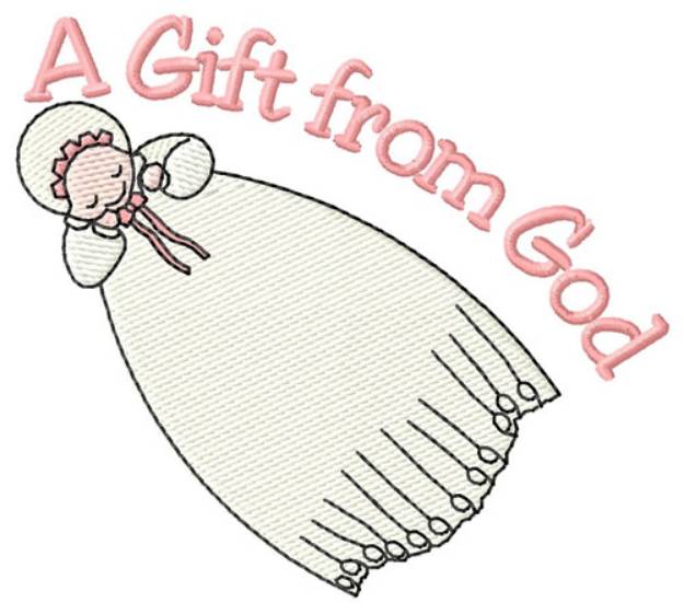 Picture of Gift From God Baby Machine Embroidery Design