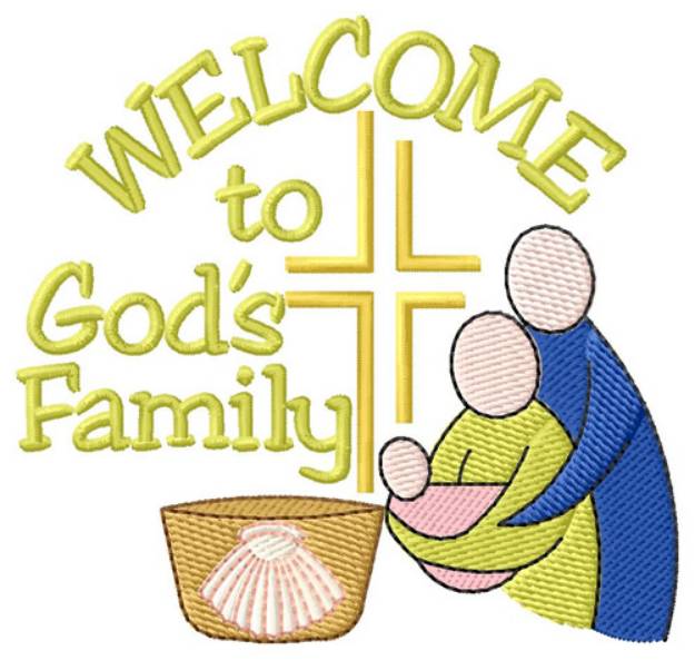 Picture of Welcome Baptism Scene Machine Embroidery Design