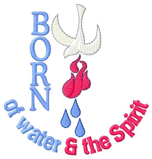 Picture of Born Dove Flame & Water Machine Embroidery Design