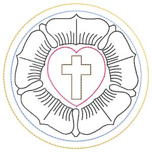 Picture of Lutheran Rose Machine Embroidery Design