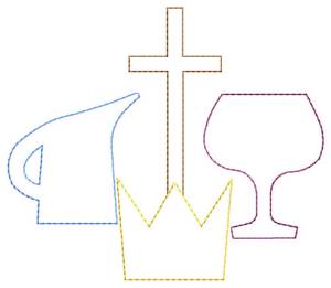 Picture of Baptism Symbols Machine Embroidery Design