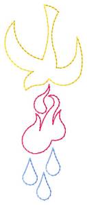 Picture of Dove And Flame Machine Embroidery Design