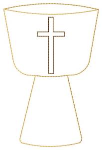 Picture of Baptismal Font Machine Embroidery Design