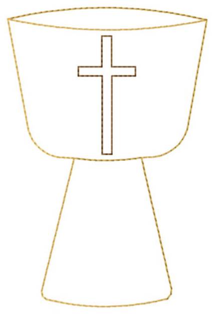 Picture of Baptismal Font Machine Embroidery Design