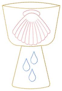 Picture of Baptismal Font 2 Machine Embroidery Design