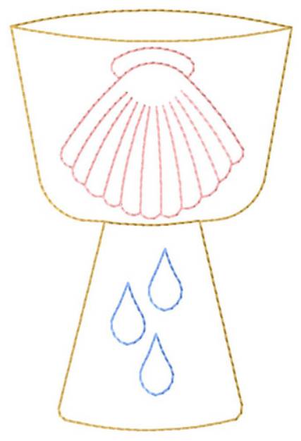 Picture of Baptismal Font 2 Machine Embroidery Design