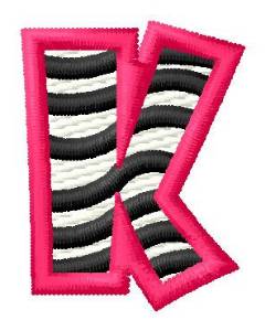 Picture of Zebra K Machine Embroidery Design