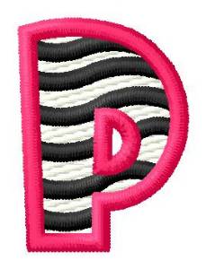 Picture of Zebra P Machine Embroidery Design