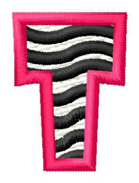 Picture of Zebra T Machine Embroidery Design