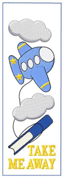 Picture of Airplane Bookmark Machine Embroidery Design