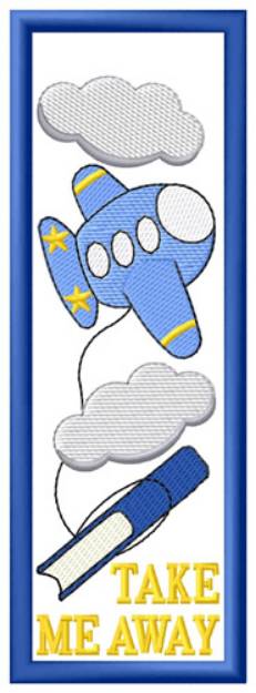 Picture of Airplane Bookmark Machine Embroidery Design