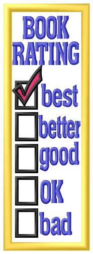 Rating Bookmark Machine Embroidery Design
