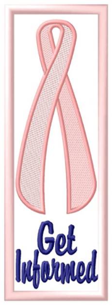 Picture of Pink Ribbon Bookmark Machine Embroidery Design