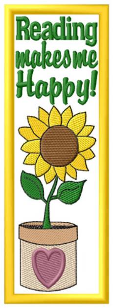 Picture of Sunflower Bookmark Machine Embroidery Design