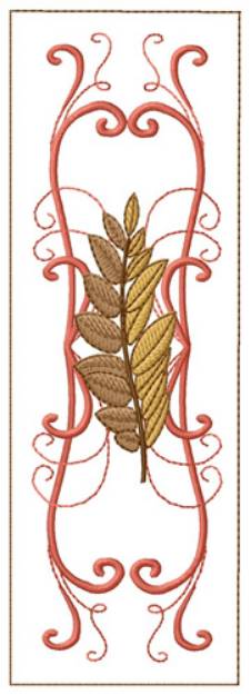 Picture of Leaf Bookmark Machine Embroidery Design