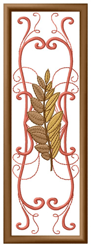 Leaf Bookmark Machine Embroidery Design