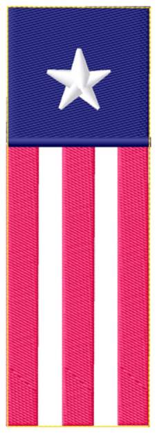 Picture of Flag Bookmark Machine Embroidery Design