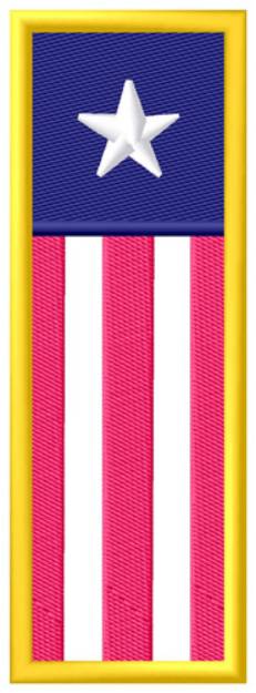 Picture of Flag Bookmark Machine Embroidery Design
