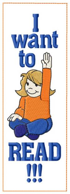 Picture of Child Bookmark Machine Embroidery Design