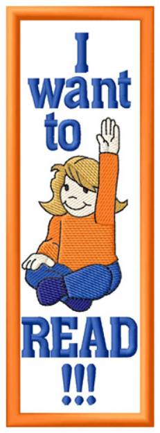 Picture of Child Bookmark Machine Embroidery Design