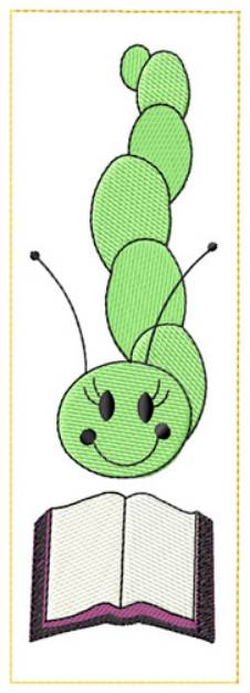 Picture of Caterpillar Bookmark Machine Embroidery Design
