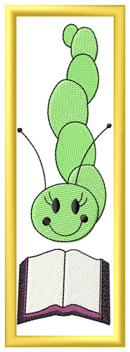 Caterpillar Bookmark Machine Embroidery Design