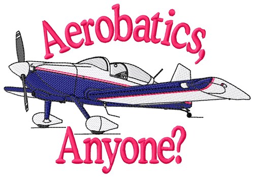 Aerobatics Machine Embroidery Design