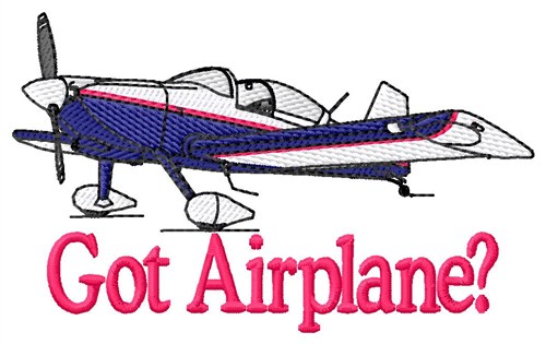 Got Airplane? Machine Embroidery Design