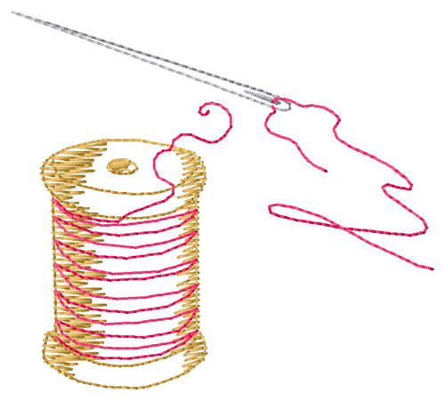 Needle and Thread Machine Embroidery Design