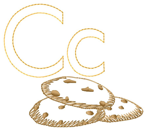 C for Cookies Machine Embroidery Design