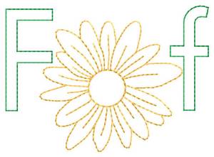 Picture of F for Flower Machine Embroidery Design