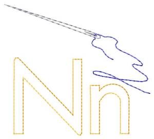 Picture of N for Needle Machine Embroidery Design
