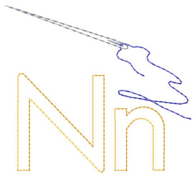 Picture of N for Needle Machine Embroidery Design