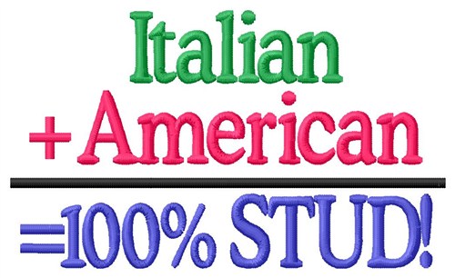 Italian American Stud Machine Embroidery Design