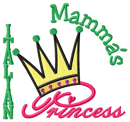 Mammas Princess Machine Embroidery Design