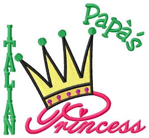 Picture of Papas Princess Machine Embroidery Design