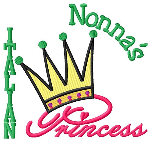 Nonnas Princess Machine Embroidery Design
