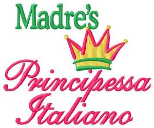 Picture of Madres Italian Princess Machine Embroidery Design