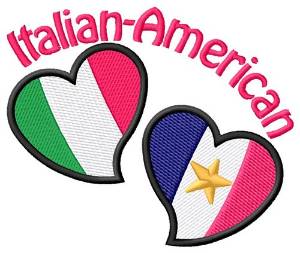 Picture of Italian American Hearts Machine Embroidery Design