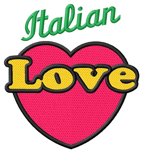 Italian Love Machine Embroidery Design